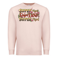 Pale Pink Super mom super wife super tired Premium Sweatshirt - CowGirlArtShop