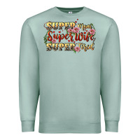 Seafoam Super mom super wife super tired Premium Sweatshirt - CowGirlArtShop
