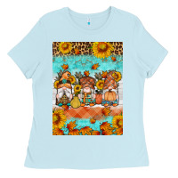 Baby Blue Fall gnomes Ladies Tee - Artiststas