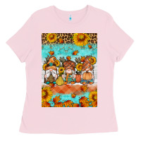 Bubblegum Pink Fall gnomes Ladies Tee - Artiststas