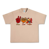 Burro peace love firefighter Urban Heavy Tee - NancyCooperArtShop