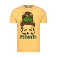 Vintage Mustard one lucky mama Vintage Tee - MaliasSmallBusiness
