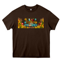 Chocolate Brown teaching my tribe libbey glass Heavy Core Tee - BundleAndBundleShop
