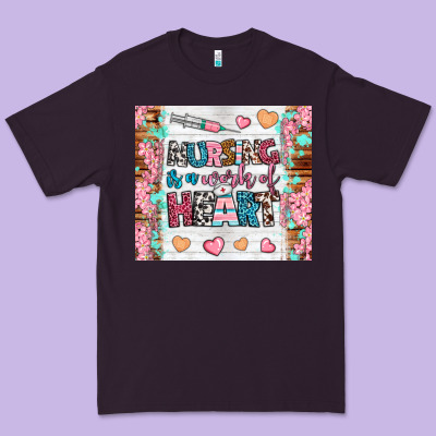 Nursing Is A Work Of Heart Tumbler Premium Tee Designed By Bundleandbundleshop