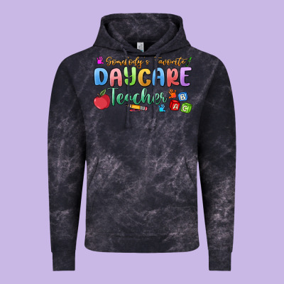 Somebody's Favorite Daycare Teacher Vintage Hoodie Designed By Maliassmallbusiness