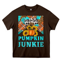 Chocolate Brown pumpkin junkie Heavy Core Tee - Artiststas