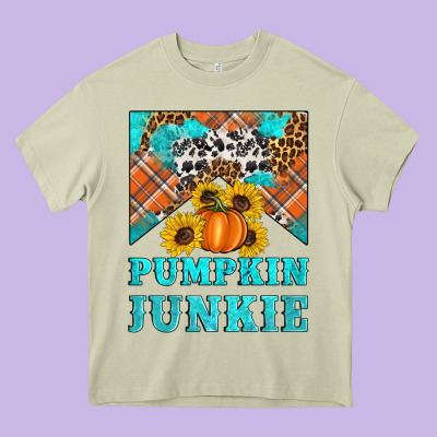 Pumpkin Junkie Heavy Core Tee Designed By Artiststas