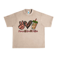French Oak peace love coffee Urban Heavy Tee - NancyCooperArtShop