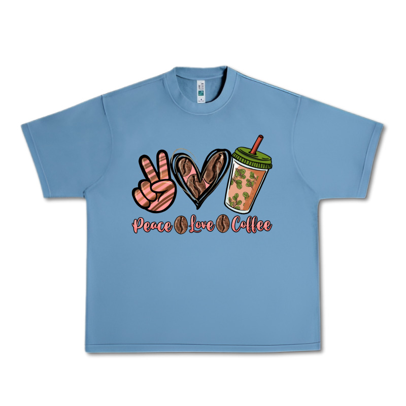 Peace Love Coffee Urban Heavy Tee by NancyCooperArtShop | Teevron