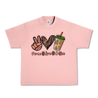 Salmon peace love coffee Urban Heavy Tee - NancyCooperArtShop