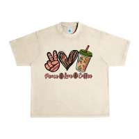 Sandshell peace love coffee Urban Heavy Tee - NancyCooperArtShop