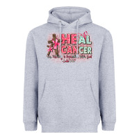 Heather Grey heal cancer luke 1 37 Heavyweight Hoodie - CowGirlArtShop
