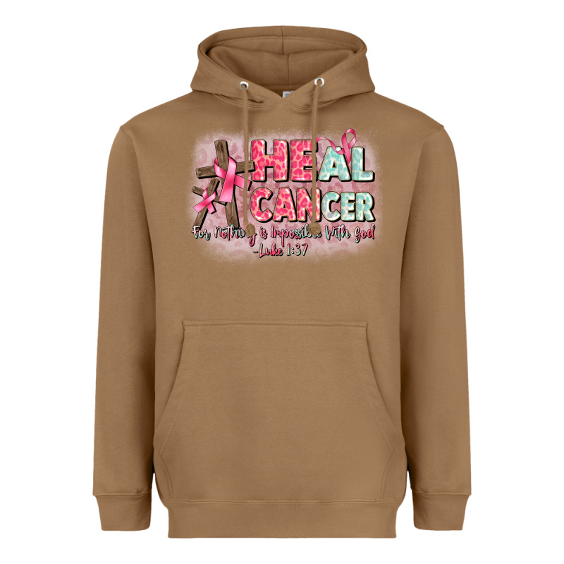 Heal Cancer Luke 1 37 Heavyweight Hoodie by CowGirlArtShop | Teevron
