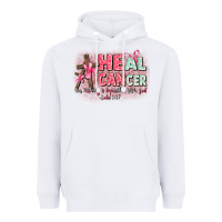 White heal cancer luke 1 37 Heavyweight Hoodie - CowGirlArtShop