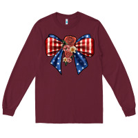Burgundy bow Long Sleeve Tee - JahusDesignShop