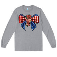 Heather Grey bow Long Sleeve Tee - JahusDesignShop