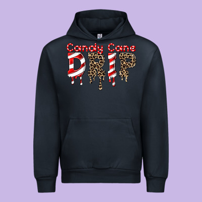Candy Cane Drip Urban Hoodie Designed By Fadigitalartstudio