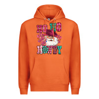 Ho Ho Howdy Santa Pink Christmas Premium Hoodie | Teevron