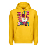 Lemon ho ho howdy santa pink christmas Premium Hoodie - CowGirlArtShop