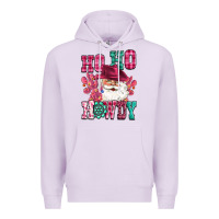 Lilac ho ho howdy santa pink christmas Premium Hoodie - CowGirlArtShop