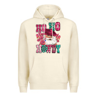 Sandshell ho ho howdy santa pink christmas Premium Hoodie - CowGirlArtShop