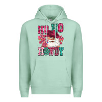 Seafoam ho ho howdy santa pink christmas Premium Hoodie - CowGirlArtShop