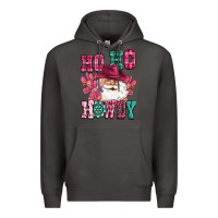 Smoke ho ho howdy santa pink christmas Premium Hoodie - CowGirlArtShop