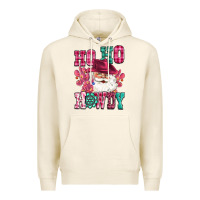 Tofu ho ho howdy santa pink christmas Premium Hoodie - CowGirlArtShop