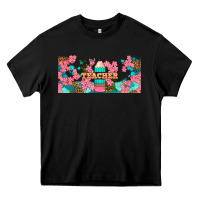 Black teacher floral pencil libbey glass Heavy Core Tee - BundleAndBundleShop