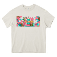 Cream teacher floral pencil libbey glass Heavy Core Tee - BundleAndBundleShop