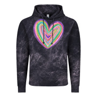 Cloud Black valentine's day colorful heart Vintage Hoodie - MaliasSmallBusiness