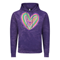 Cloud Purple valentine's day colorful heart Vintage Hoodie - MaliasSmallBusiness