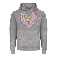 Cloud Rock valentine's day colorful heart Vintage Hoodie - MaliasSmallBusiness