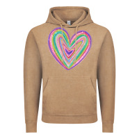 Vintage Coffee valentine's day colorful heart Vintage Hoodie - MaliasSmallBusiness