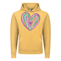 Vintage Mustard valentine's day colorful heart Vintage Hoodie - MaliasSmallBusiness