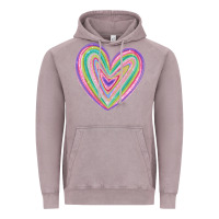 Vintage Zinc valentine's day colorful heart Vintage Hoodie - MaliasSmallBusiness