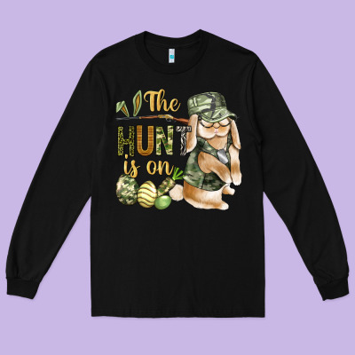 The Hunt Is On Long Sleeve Tee Designed By Bundleandbundleshop