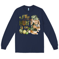 Navy The Hunt Is On Long Sleeve Tee - BundleAndBundleShop