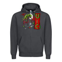 Smoke Christmas Character Zipper Hoodie - NancyCooperArtShop