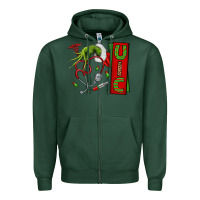 Sports Green Christmas Character Zipper Hoodie - NancyCooperArtShop