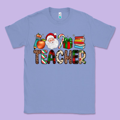 Teacher Christmas Classic Tee Designed By Jahusdesignshop