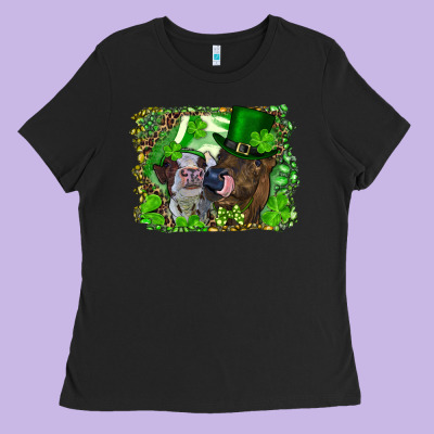 St. Patricks Day Heifers Ladies Tee Designed By Ranaportraitstore