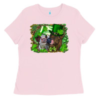 Bubblegum Pink st. patricks day heifers Ladies Tee - RanaPortraitStore