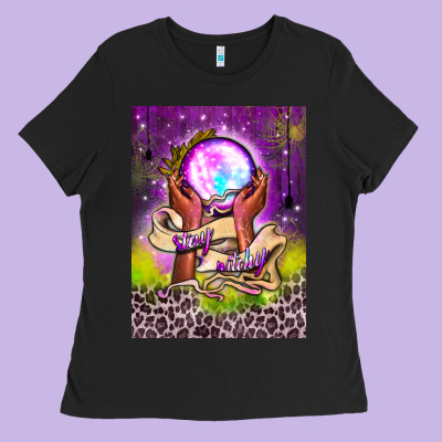 Stay Witchy Air Freshener Ladies Tee Designed By Bundleandbundleshop