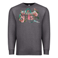 Charcoal Heather blessed nurse Premium Sweatshirt - CowGirlArtShop