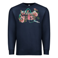 Navy blessed nurse Premium Sweatshirt - CowGirlArtShop