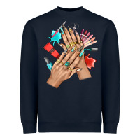 Western Nail Art With Nail Material Bbs Heavyweight Sweatshirt | Teevron