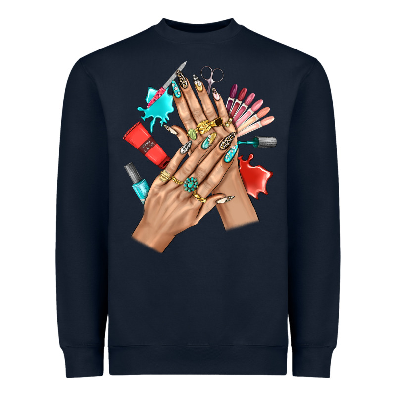 Western Nail Art With Nail Material Bbs Heavyweight Sweatshirt by BundleAndBundleShop | Teevron