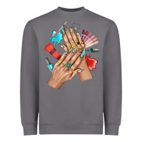 Storm Western Nail Art With Nail Material Bbs Heavyweight Sweatshirt - BundleAndBundleShop