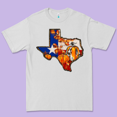 Texas Map Fall Premium Tee Designed By Jahusdesignshop